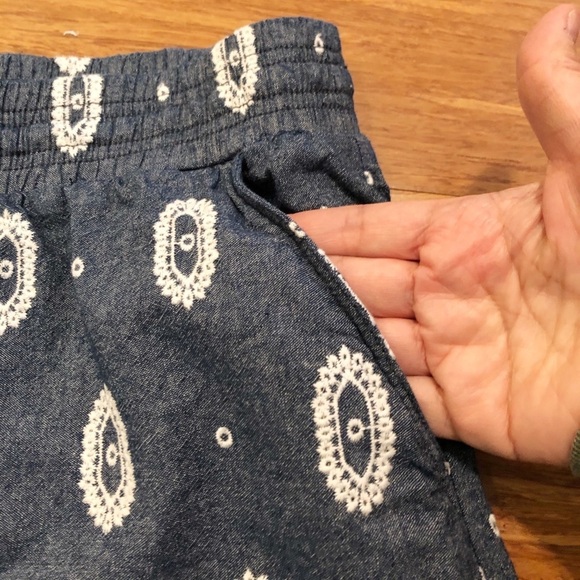Anthropologie Blue chambray embroidered shorts MED - Picture 4 of 6